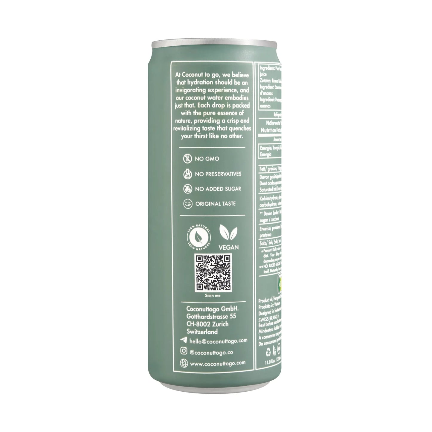 COCONUT WATER + MANGO 24x330ml