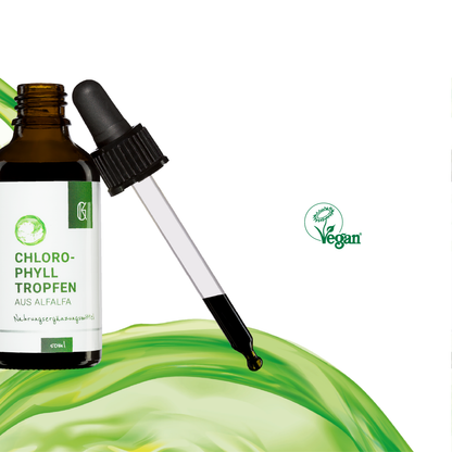 Chlorophylltropfen aus Alfalfa