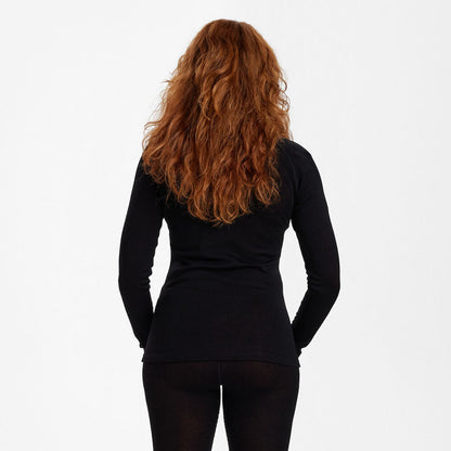 Lady Quinn Damen Merino-Unterhemd mit ½-Reißverschluss