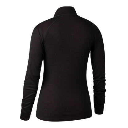 Lady Quinn Damen Merino-Unterhemd mit ½-Reißverschluss