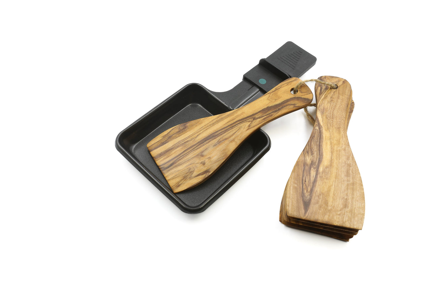 Olivenholzspatel für Raclette, 6er-Set