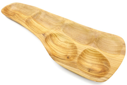 Servierplatte aus Olivenholz in unregelmäßiger Form, mehrteilig