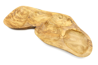 Servierplatte aus Olivenholz in unregelmäßiger Form, mehrteilig