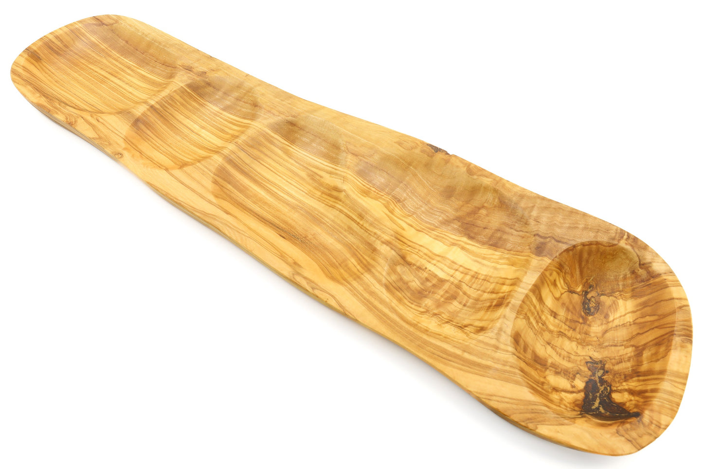 Servierplatte aus Olivenholz in unregelmäßiger Form, mehrteilig