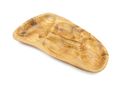 Servierplatte aus Olivenholz in unregelmäßiger Form, mehrteilig