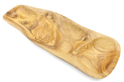 Servierplatte aus Olivenholz in unregelmäßiger Form, mehrteilig