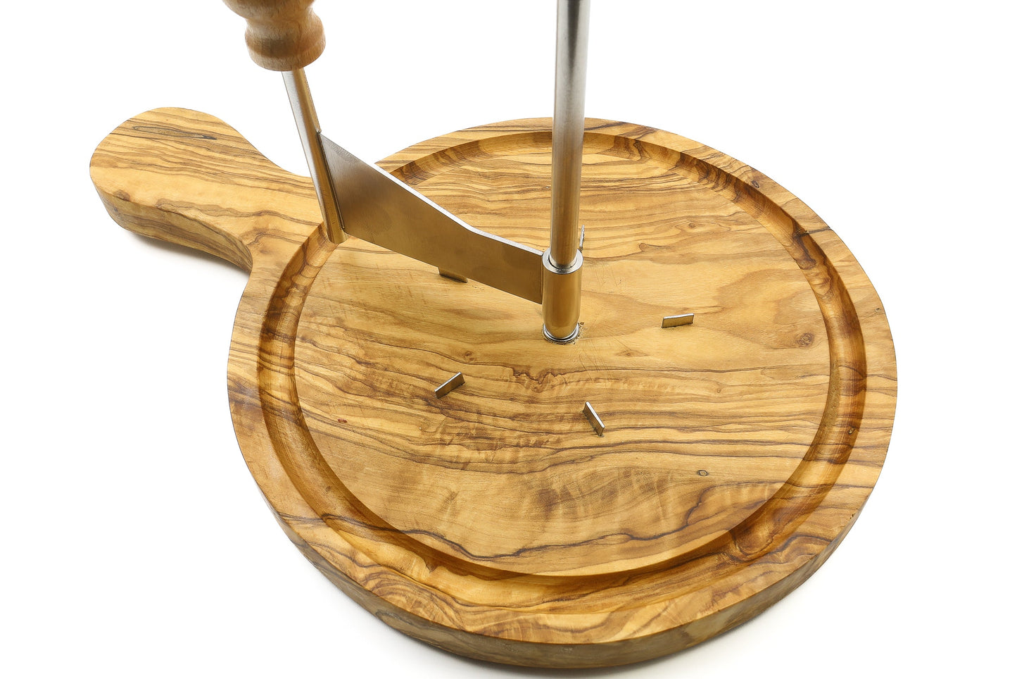 Deluxe-Käsewickler aus Olivenholz für Schweizer Käse, Käsehobel für Tête de Moine